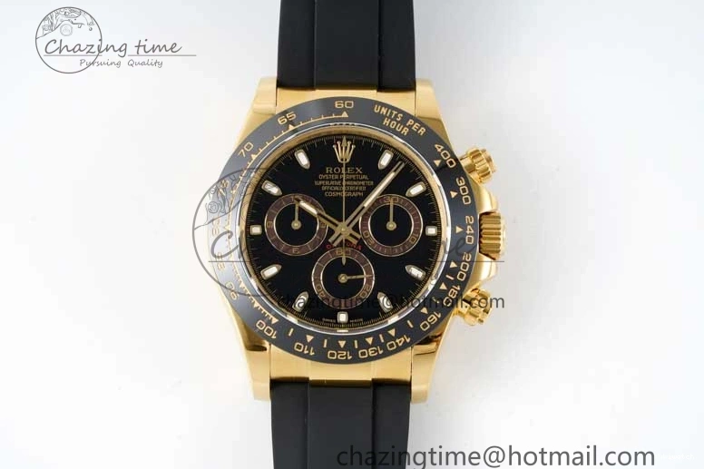 QF Dial Rubber Oysterflex on Daytona SA4130 Edition 1:1 Best Black Strap 116518 0409